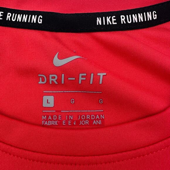 Nike One Classic Women's Dri-FIT Short-Sleeve Top SIZE L in CORAL color - Picture 3 of 14